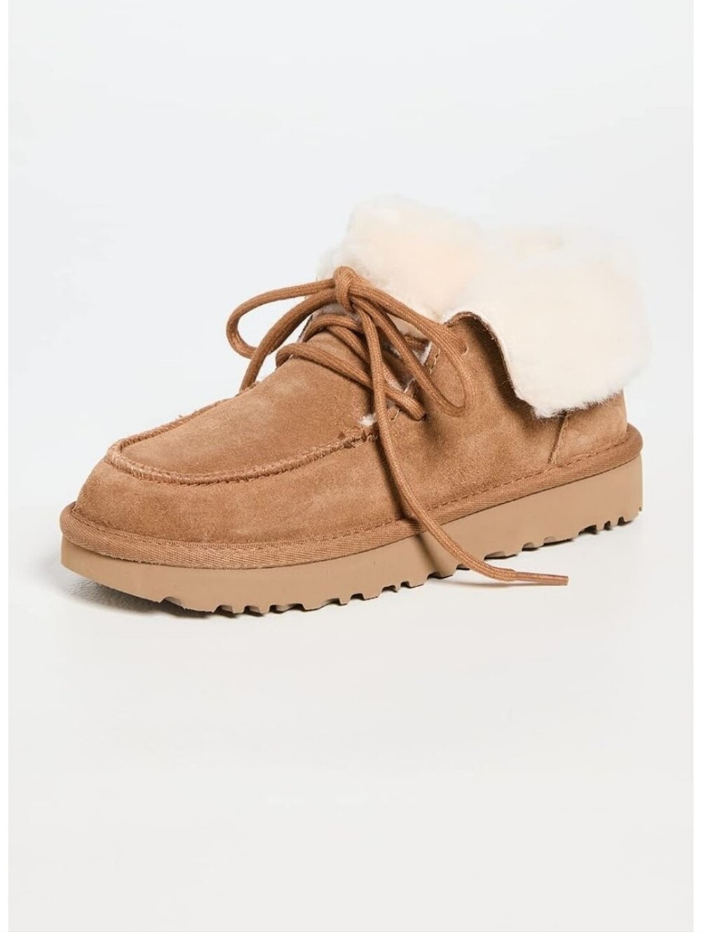 UGG Diara Boot Chestnut Suede Shearling Fur Cuffed Booties Women's Size 10
